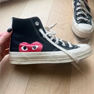 Comme des Garçons Play Black High-Top Sneakers